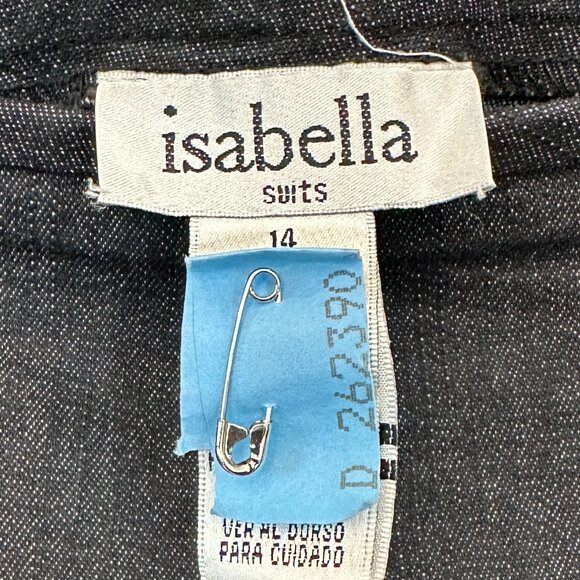 Isabella Suits Women’s 2-Piece Charcoal Gray Blazer & Pants Set - Picture 7 of 7